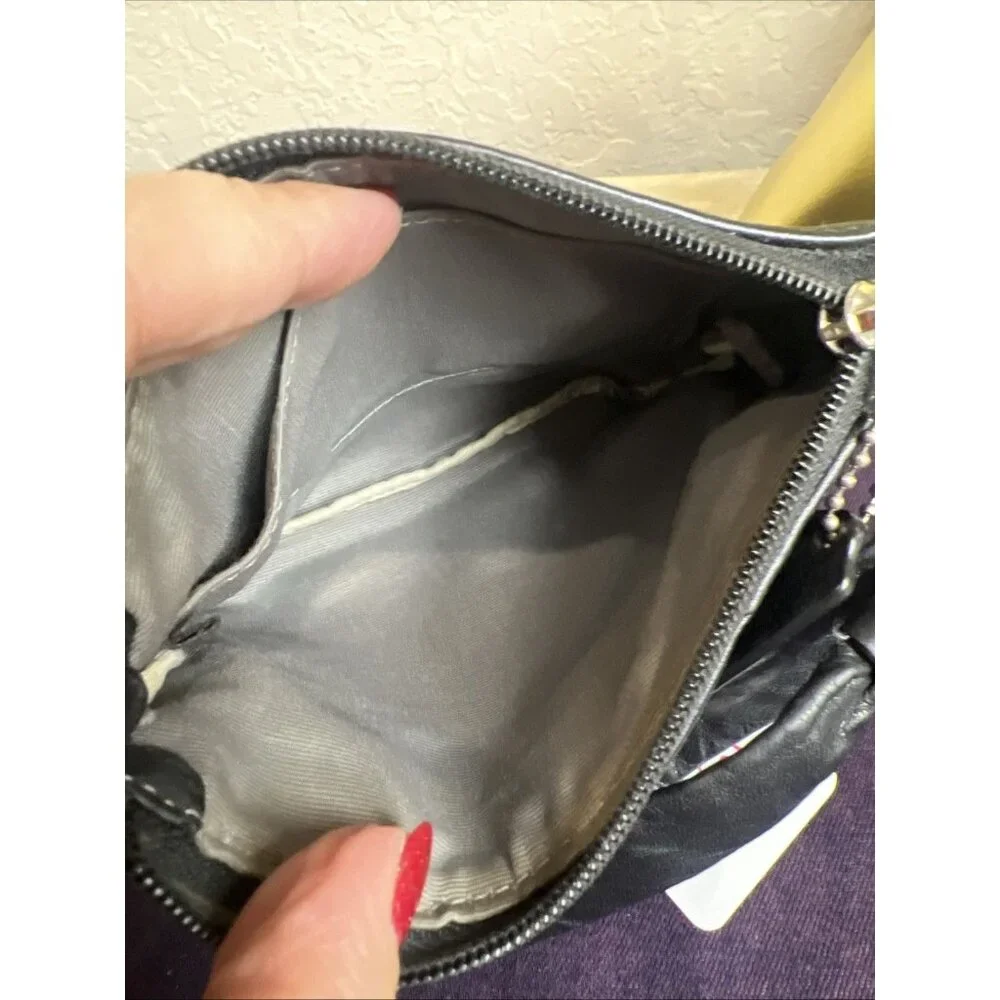 Classic Coach Black Wristlet With Hangtag